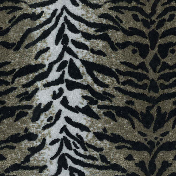 Mataas na kalidad na jacquard velvet tiger hayop pattern ng balat sofa
