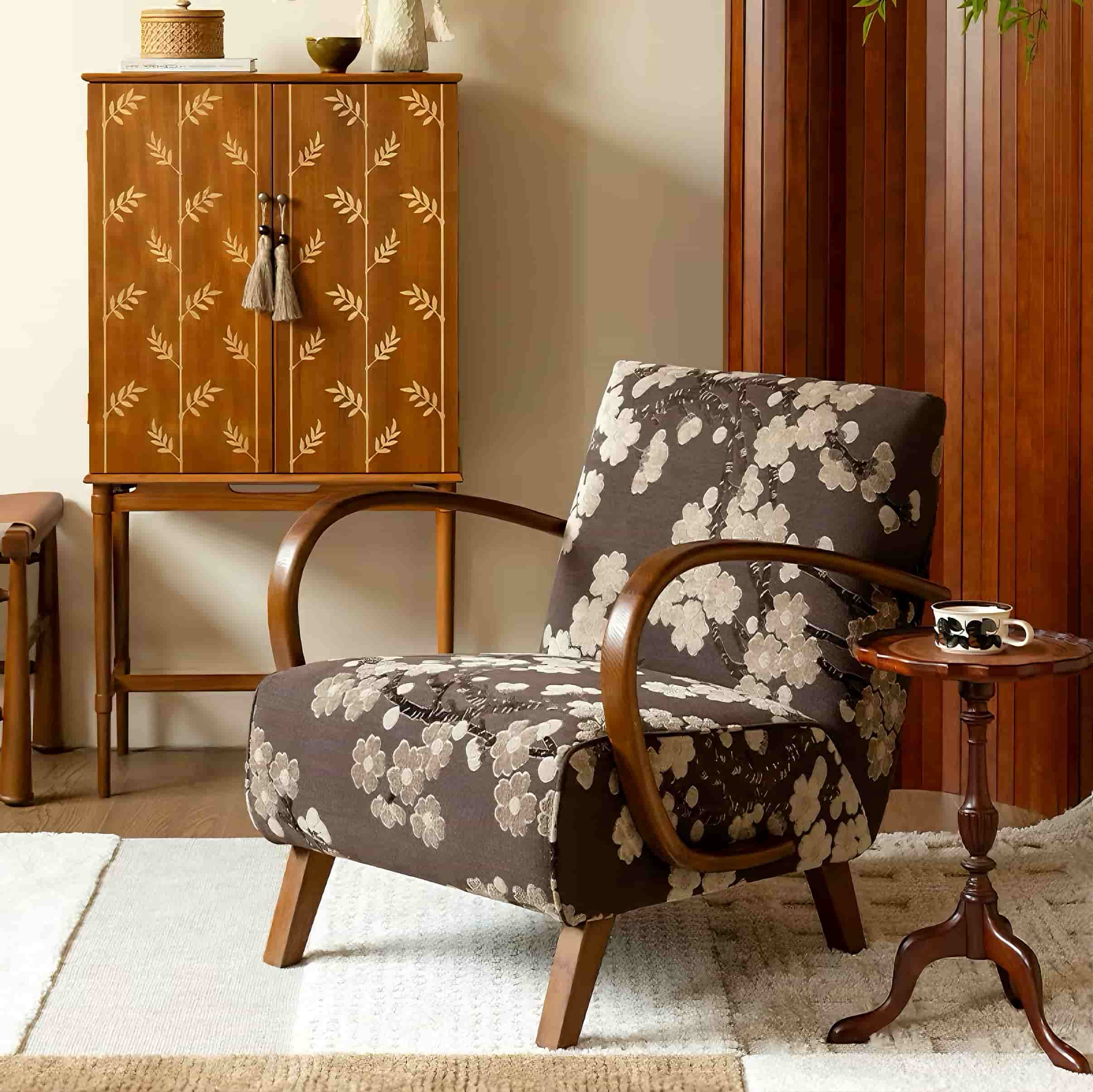 High Quality Luxury Plum Blossom Patterned Jacquard Cut Velvet Fabric para sa Home Decor